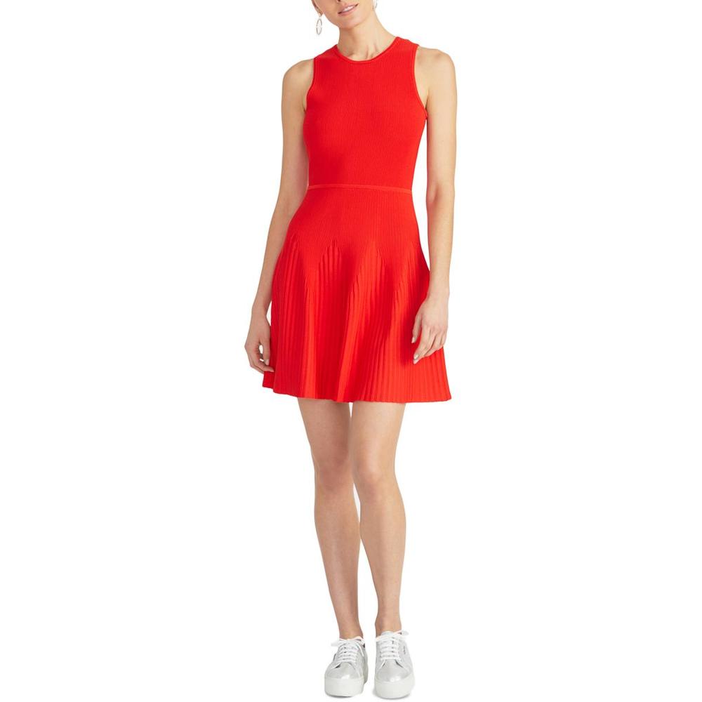 Rachel Rachel Roy Womens Liliana Red Textured Ribbed Mini Dress NWOT